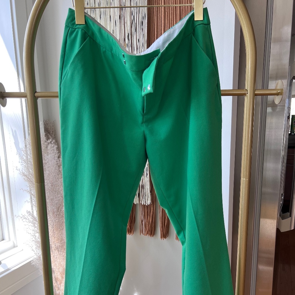Banana Republic Green Straight Leg Dress Pants